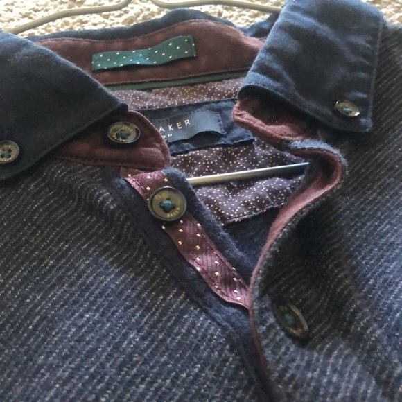 MENS Ted Baker LS blue polo shirt. - Picture 2 of 4